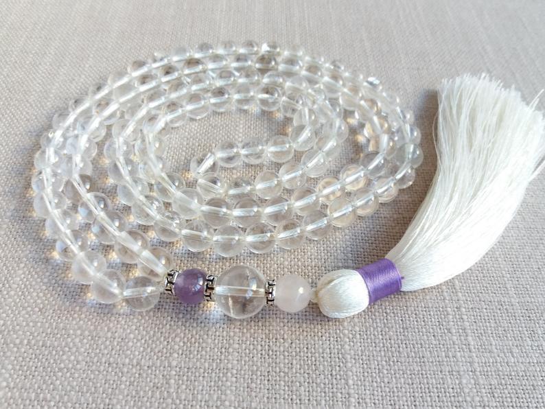 clair mala perles de mala blanches