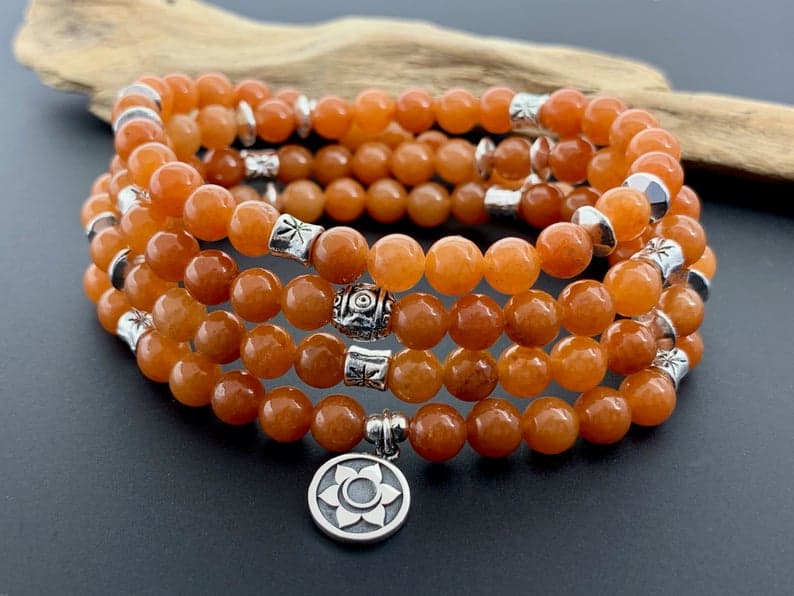 mala orange perles de mala orange