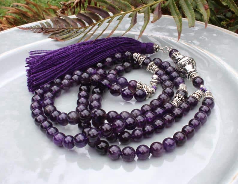 mala violet perles mala violettes