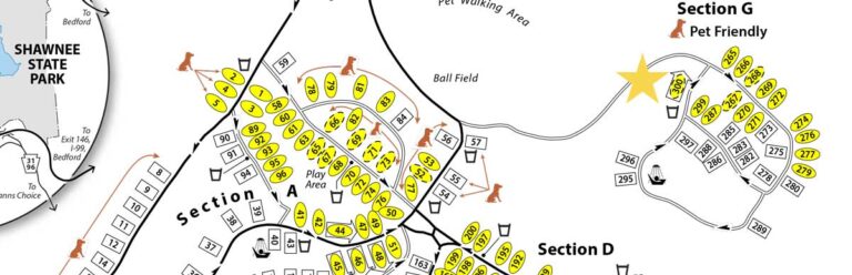 Shawnee State Park Campground Map Park Map