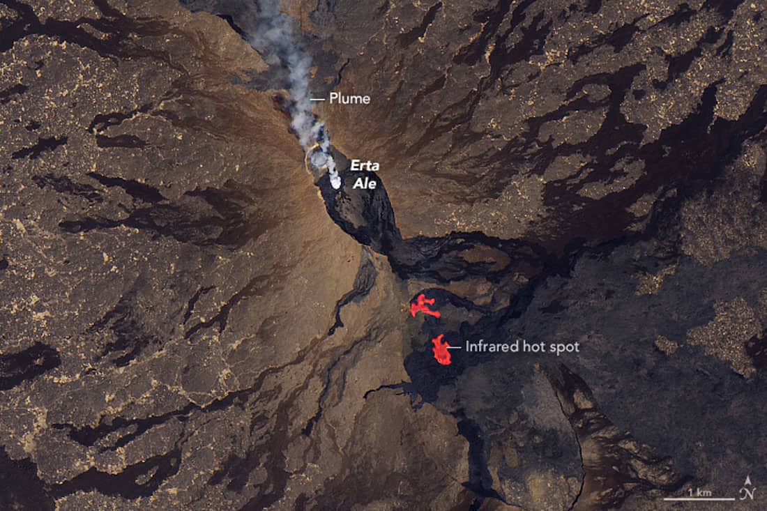 shieldvolcano,conevolcano erta ale is a shield volcano near the ethiopian and eritrean