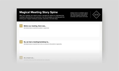 Magical Meetings Story Spine