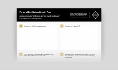 Personal Facilitation Growth Plan