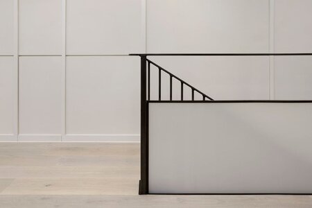 Waxed mild steel staircase at Bird in Hand Hampstead by Patalab Architecture