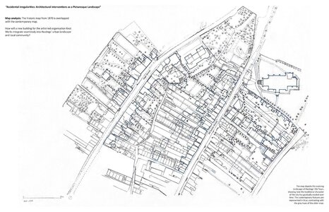 Detailed urban planning map showcasing community layout, street grids, and green spaces.