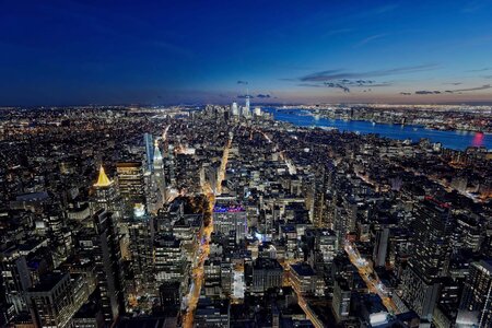 New York by Night from Empire State Building