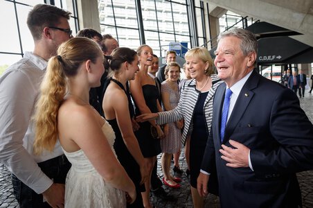 Ruhr Uni Bochum 50 Jahre Veranstaltung Bundespräsident Joachim Gauck und MP Hannelore Kraft