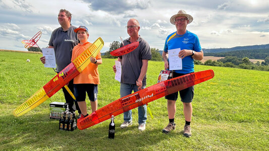 Die Gewinner - Michael (3.), Lars (bester Junior), Sepp (Sieger) und Frank (2.) (v.l.n.r.)