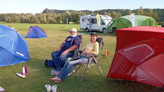 Bärbel und Andreas genießen den Abend