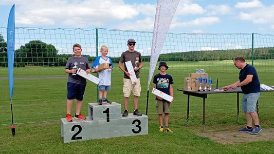 Die Jugendwertung - Lars (2.), Louis (Sieger), Niklas (3.) und Bufe (4.)