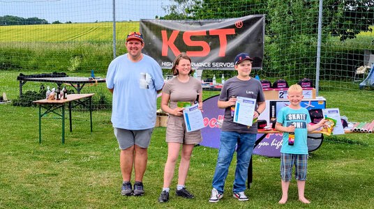 Die Junioren - Schmitty (kein Junior), Paula (3.), Lars (Sieger) und Louis (2.) (v.l.n.r.)