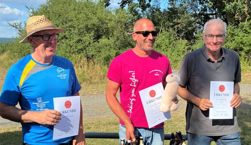 Die Bestplatzierten - Frank (2.), Robert (Sieger) und Gerhard (3.) (v.l.n.r.)