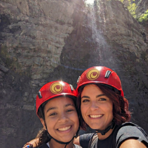 Telos Girls at Waterfall