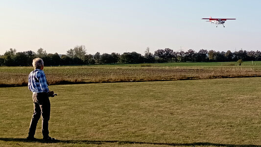 Die Schleppmaschine im Landeanflug