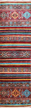 Gabbeh-Loribaff - Teppich aus Afghanistan ,  Ghazniwolle, Größe: 88x303cm Sonderpreis: € 1.327,-