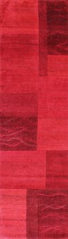 Tibet-Color - Teppich aus Indien,  Schafwolle/Viskose, Größe: 84x296cm Sonderpreis: € 521,-
