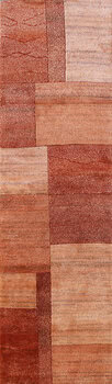 Tibet-Color - Teppich aus Indien,  Schafwolle/Viskose, Größe: 85x295cm Sonderpreis: € 526,-