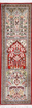 Kashmir-Seide - Teppich aus Kashmir,  Natur-Seide, Größe: 38x122cm Sonderpreis: € 340,-