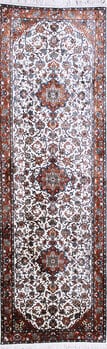 Kashmir-Seide - Teppich aus Kashmir,  Natur-Seide, Größe: 77x247cm Sonderpreis: € 1.394,-