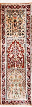 Kashmir-Seide - Teppich aus Kashmir,  Natur-Seide, Größe: 40x128cm Sonderpreis: € 375,-