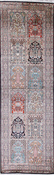 Kashmir-Seide - Teppich aus Kashmir,  Natur-Seide, Größe: 79x245cm Sonderpreis: € 1.419,-