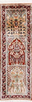 Kashmir-Seide - Teppich aus Kashmir,  Natur-Seide, Größe: 41x128cm Sonderpreis: € 385,-