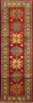 Kazak Exklusiv - Teppich aus Afghanistan ,  Ghazniwolle, Größe: 61x197cm Sonderpreis: € 437,-