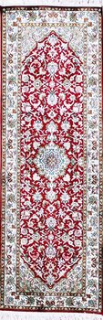 Kashmir-Seide - Teppich aus Kashmir,  Natur-Seide, Größe: 62x185cm Sonderpreis: € 841,-