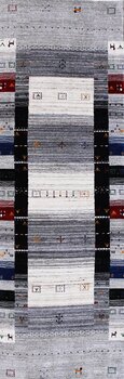 Gabbeh-Loom - Teppich aus Indien,  Schurwolle, Größe: 83x248cm Sonderpreis: € 432,-