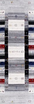 Gabbeh-Loom - Teppich aus Indien,  Schurwolle, Größe: 85x246cm Sonderpreis: € 438,-