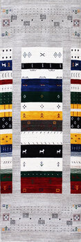 Gabbeh-Loom - Teppich aus Indien,  Schurwolle, Größe: 85x250cm Sonderpreis: € 446,-