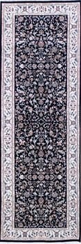 Nain - Teppich aus Indien,  Schafwolle/Seide, Größe: 80x236cm Sonderpreis: € 742,-