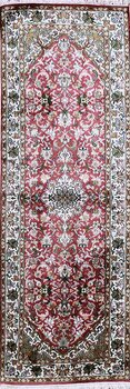 Kashmir-Seide - Teppich aus Kashmir,  Natur-Seide, Größe: 61x183cm Sonderpreis: € 818,-