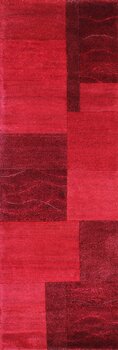 Tibet-Color - Teppich aus Indien,  Schafwolle/Viskose, Größe: 83x245cm Sonderpreis: € 426,-