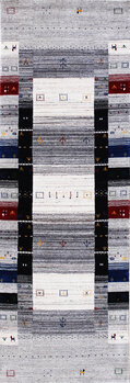 Gabbeh-Loom - Teppich aus Indien,  Schurwolle, Größe: 83x248cm Sonderpreis: € 432,-