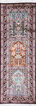 Kashmir-Seide - Teppich aus Kashmir,  Natur-Seide, Größe: 45x128cm Sonderpreis: € 422,-