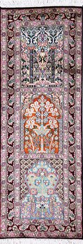 Kashmir-Seide - Teppich aus Kashmir,  Natur-Seide, Größe: 45x128cm Sonderpreis: € 422,-