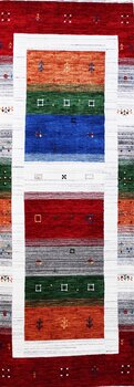 Gabbeh-Loom - Teppich aus Indien,  Schurwolle, Größe: 87x249cm Sonderpreis: € 454,-