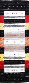 Gabbeh-Loom - Teppich aus Indien,  Schurwolle, Größe: 76x206cm Sonderpreis: € 328,-