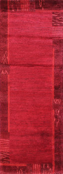Tibet-Color - Teppich aus Indien,  Schafwolle/Viskose, Größe: 86x240cm Sonderpreis: € 433,-