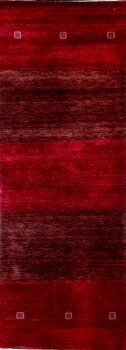 Gabbeh-Loom - Teppich aus Indien,  Neuseelandwolle, Größe: 86x251cm Sonderpreis: € 408,-