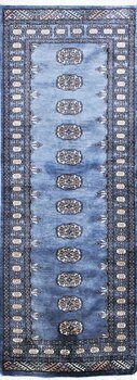 Bochara - Teppich aus Pakistan,  Schurwolle, Größe: 80x215cm Sonderpreis: € 406,-