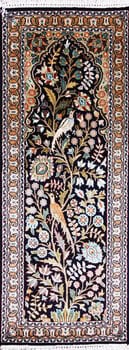 Kashmir-Seide - Teppich aus Kashmir,  Natur-Seide, Größe: 45x123cm Sonderpreis: € 406,-