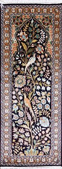 Kashmir-Seide - Teppich aus Kashmir,  Natur-Seide, Größe: 45x123cm Sonderpreis: € 406,-