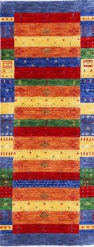 Gabbeh-Loribaff - Teppich aus Indien,  Schurwolle, Größe: 77x200cm Sonderpreis: € 323,-