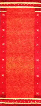 Gabbeh-Jumbo - Teppich aus Indien,  Schurwolle, Größe: 77x199cm Sonderpreis: € 161,-