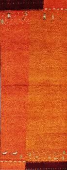 Gabbeh-Jumbo - Teppich aus Indien,  Schurwolle, Größe: 77x201cm Sonderpreis: € 163,-