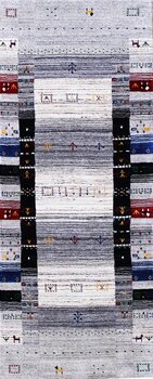 Gabbeh-Loom - Teppich aus Indien,  Schurwolle, Größe: 80x199cm Sonderpreis: € 334,-