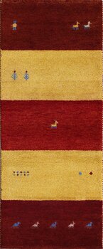 Gabbeh - Teppich aus Indien,  Schurwolle, Größe: 83x205cm Sonderpreis: € 223,-