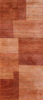 Tibet-Color - Teppich aus Indien,  Schafwolle/Viskose, Größe: 85x203cm Sonderpreis: € 362,-